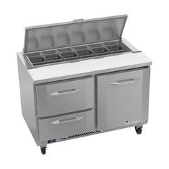 Victory VSPD48HC-12-2 48″ 1 Door 2 Drawer Refrigerated Sandwich / Salad Prep …