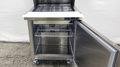 NSF 28″ W Single Door Mega Top Sandwich/Salad Prep Table Cooler 12 Pan