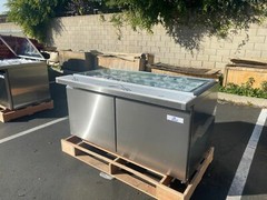 NEW 60″ Cold Table Sandwich Prep Sub Refrigerator 24 Bin Cooler Pop Up NSF UL