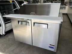 NEW 2 Door 48″ Refrigerated Mega Top Prep Table Cooler NSF Atosa MSF8306GR #1229