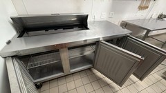 Stainless Steel Commercial Refrigerated Prep Table 3 Doors Standard Top