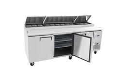 NEW 3 Door 93″ Refrigerated Pizza Prep Table Cooler NSF Atosa MPF8203GR #1150