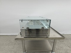 48″ Commercial 8 Pan Refrigerated Prep Table Salad Fruit Sauce Bar Toppings NSF