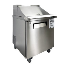 NSF 28″ W Single Door Mega Top Sandwich/Salad Prep Table Cooler 12 Pan