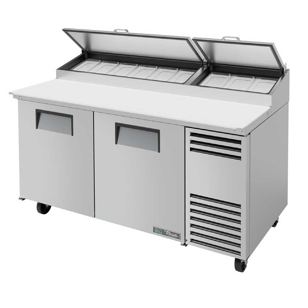 True TPP-AT-67-HC 67″W Solid Door Refrigerated Pizza Prep Table