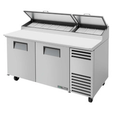 True TPP-AT-67-HC 67″W Solid Door Refrigerated Pizza Prep Table