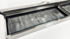 71″ Sandwich Prep Table 2 Door Pizza Cooler 9 Pan in Stainless Steel NSF ETL