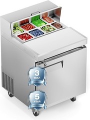 VP29 28” 2in1 refrigerated cabinet with countertop, ideal fr storing condiments