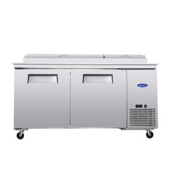 67″ Commercial Pizza-Sandwich Prep Table Fridge Durable Stainless Steel,20.3Cuft