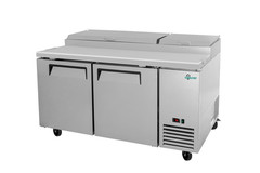 69″ Pizza Prep Table with Refrigerated Base NSF & ETL Removable Salad Bar Cover