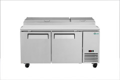 69″ Pizza Prep Table with Refrigerated Base NSF & ETL Removable Salad Bar Cover