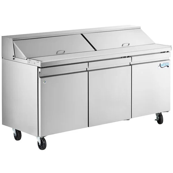 Avantco A Plus APST-72 72″ 3 Door Stainless Steel Refrigerated Sandwich / Salad