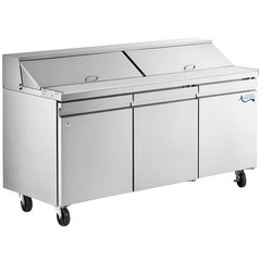 Avantco A Plus APST-72 72″ 3 Door Stainless Steel Refrigerated Sandwich / Salad