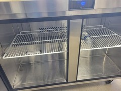 ATOSA MSF8302GR 48″ TWO-SECTION SANDWICH/SALAD PREP TABLE W/2 TOP 13.4 CU FT