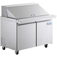 48″ 2 Door Mega Top Stainless Steel Refrigerated Sandwich Prep Table