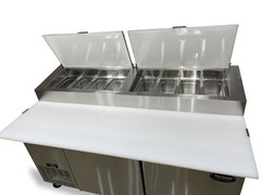 NEW 2 Door 67″ Refrigerated Pizza Prep Table Cooler NSF Pizza Counter