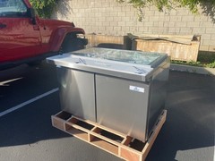 NEW 48″ Cold Table Poke Sandwich Salad Fruit Prep Station Bin Refrigerator NSF
