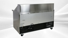 NEW 60″ Commercial Double Lid Refrigerator Prep Table Mega Top NSF ETL