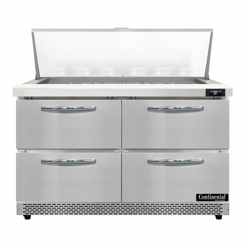 Continental Refrigerator D48N18M-FB-D 48″ Mighty Top Refrigerated Sandwich Pr…