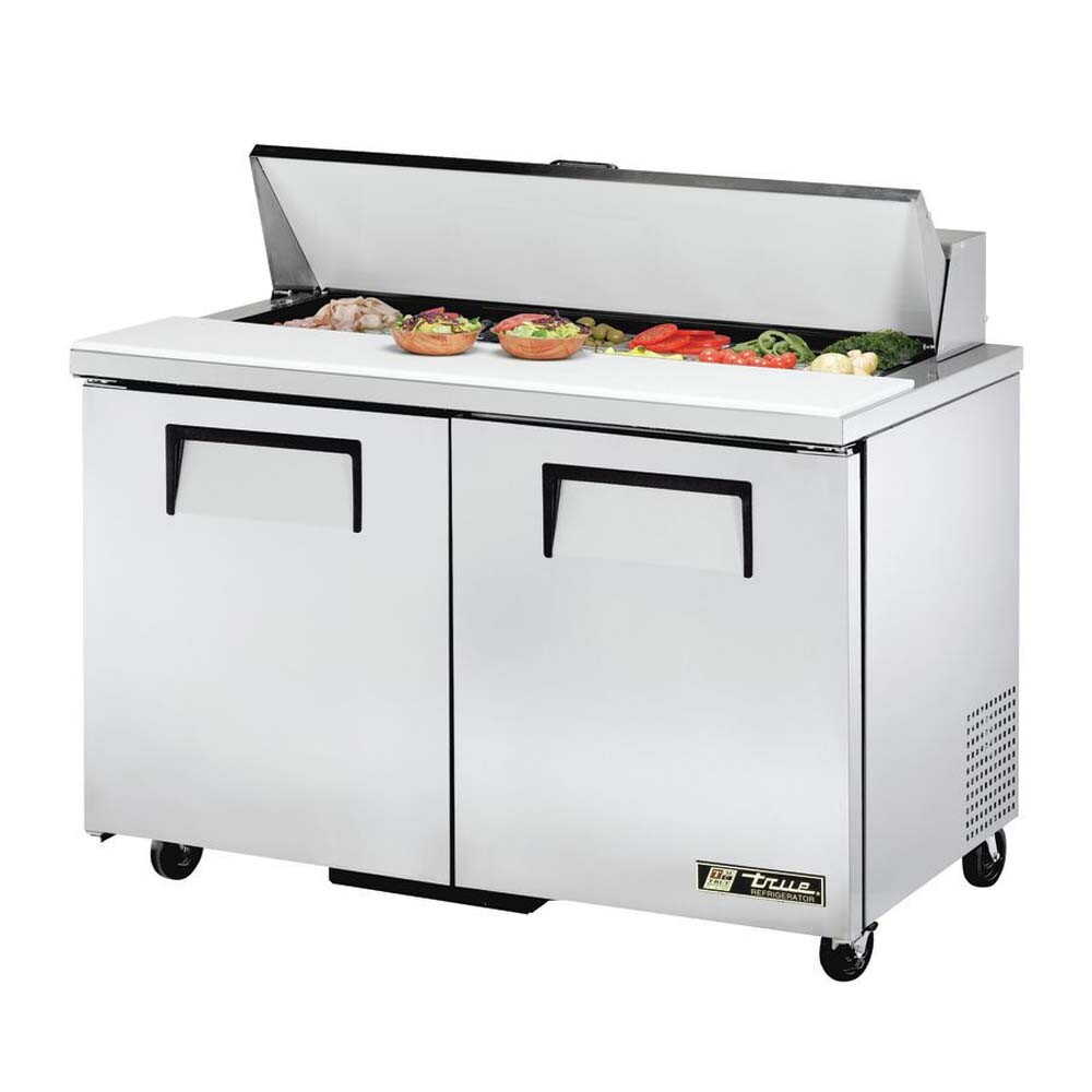New 48” True TSSU-48-12-HC 2 Door Sandwich Salad Refrigerated Base Prep Table