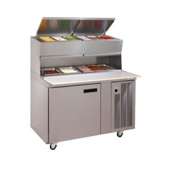 NEW DELFIELD 18648P REFRIGERATED DUAL RAIL LIQUITEC COOLED PIZZA PREP TABLE, 48″