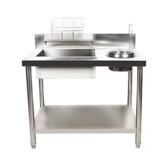 Breading Table Manual Station Chicken Fish Fried Worktop Prep Station Commercial