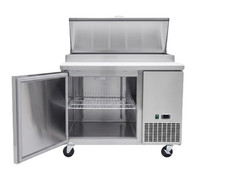 NSF 44″ W Sandwich/Salad Prep Table Cooler 6 Pan Pizza Cooler