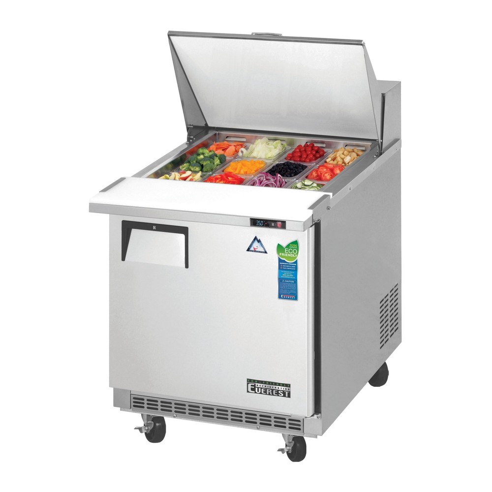 Everest EPBR1 27″ One Section Mega Top Sandwich Prep Table, 12 Pan