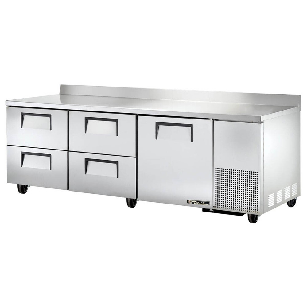 True TWT-93D-4-HC 93″ Solid Door and Four Drawered Deep Worktop Refrigerator,…