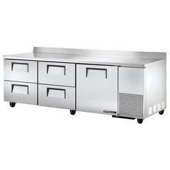 True TWT-93D-4-HC 93″ Solid Door and Four Drawered Deep Worktop Refrigerator,…