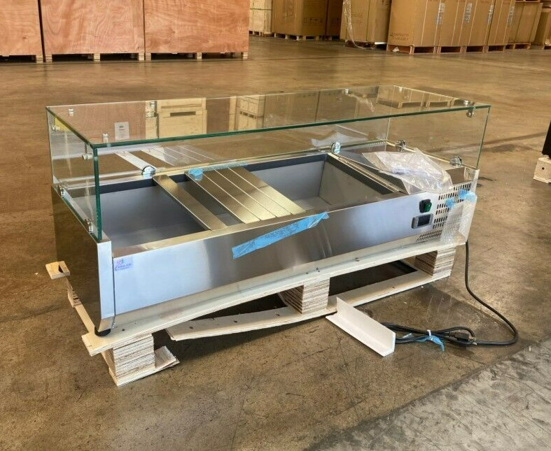 48″ Countertop Refrigerated Prep Cooler Table Stainless Steel Sandwich NSF