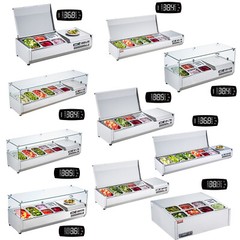 VEVOR 27.5″-71″ Countertop Condiment Refrigerated Salad Sandwich Prep Station