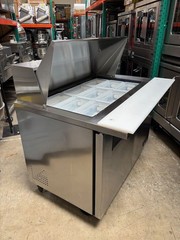 2 Door 4′ Mega Top Sandwich Food Prep Table Cooler True TSSU-48-18M-B 48″ Fridge
