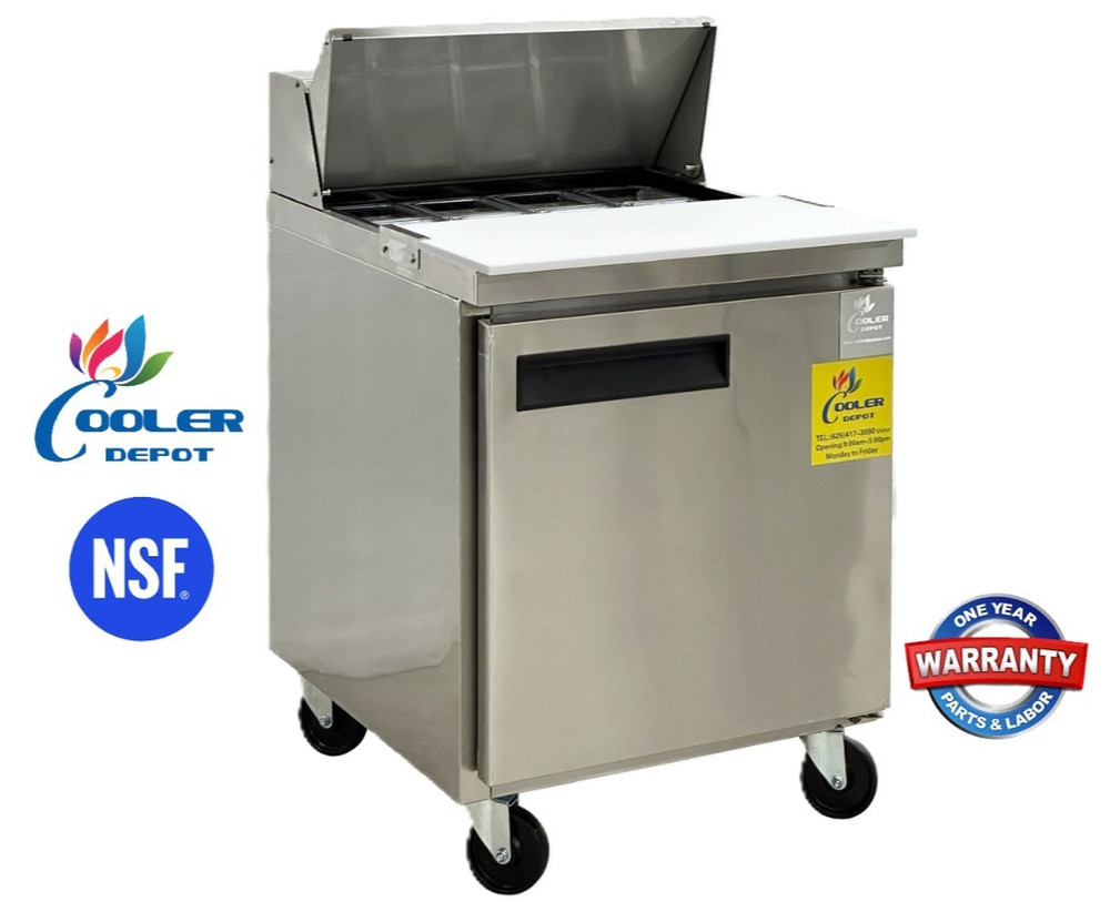 NEW 29″ Commercial Prep Table Sandwich Salad Deli Refrigerator NSF ETL 110V