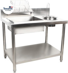 Fried Food Prep Table, 39″ X 25″ Commercial Fried Chicken Breading Table, Heavy