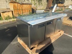 NEW 72″ Commercial Cold Table Sandwich Prep Refrigerator Cooler Pop Up NSF ETL