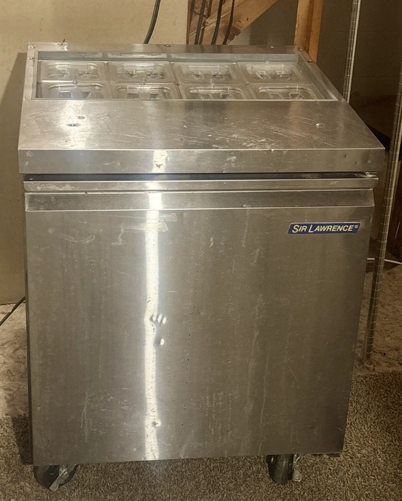 Sir Lawrence Refrigerated Prep Table Stainless Steel 1 Door Standard Top