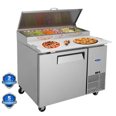 44 in/67 in/93 in Commercial Pizza Prep Table with A Built-in Refrigerator ETL