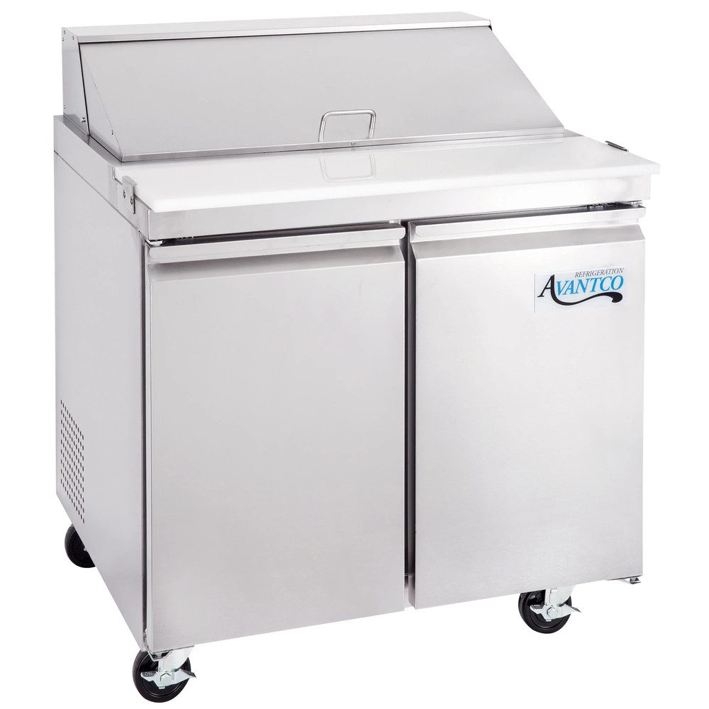 36″ 2 Door Stainless Steel ADA Height Refrigerated Sandwich Prep Table