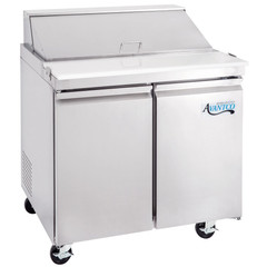 36″ 2 Door Stainless Steel ADA Height Refrigerated Sandwich Prep Table