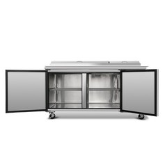 67″ Commercial Pizza-Sandwich Prep Table Refrigerator 2 Door,20.3Cuft Stainless