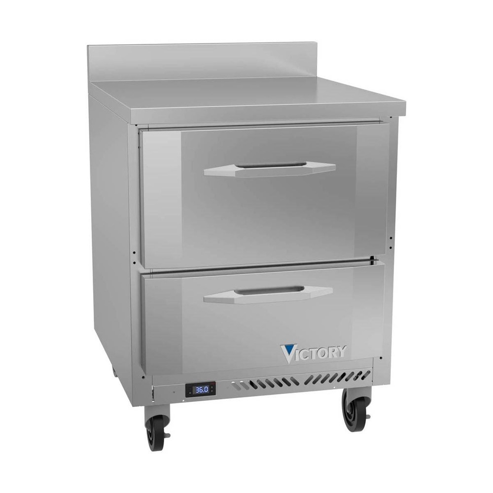 Victory VWRD27HC-2 27″ One-Section Worktop Refrigerator w/ 2 Drawers, 6.15 cu…