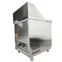 110V 6 Pans Air-cooled Commercial Refrigerator 163LStainless Sandwich Work Table