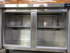 Continental Refrigerator SWF48 Worktop Freezer, Stainless, 2 Solid Doors