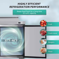 72″ Sandwich Prep Table Commercial Salad Food Refrigerator 3-Door ETL Certified