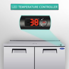 61″ Wide Sandwich Prep Table Commercial Salad Food Refrigerator ETL Certified