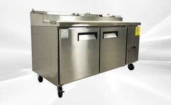 NEW 71″ Commercial Pizza Prep Table Refrigerator Pizzeria Sandwich Stainless NSF