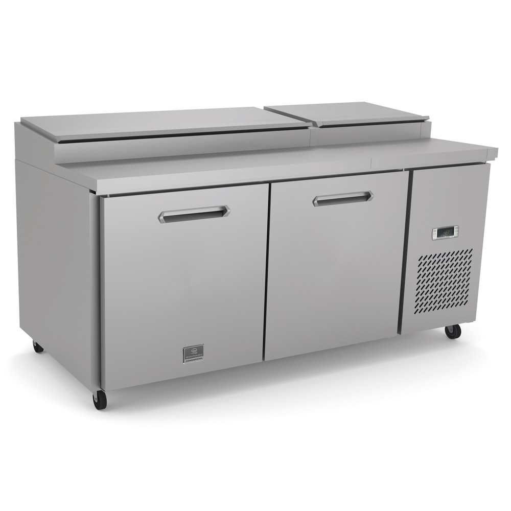 Kelvinator KCHPT72.9 70″ Two Section Refrigerated Pizza Prep Table, 22.0 cu. ft.