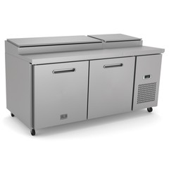 Kelvinator KCHPT72.9 70″ Two Section Refrigerated Pizza Prep Table, 22.0 cu. ft.