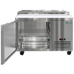 48” Commercial Refrigerated Pizza Prep Table 1 Door Stainless Steel 12.8 cu.ft.